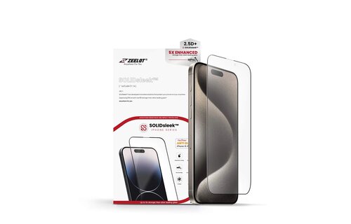 Zeelot 2.5D+ Solidsleek Screen Protector for iPhone 15 Pro Max - Clear Matte