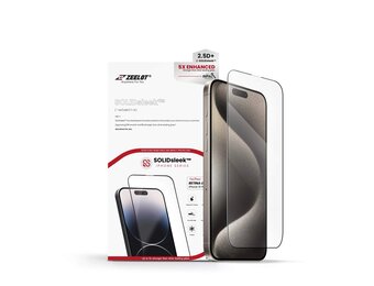 Zeelot 2.5D+ Solidsleek Screen Protector for iPhone 15 Pro Max - Retina Clear
