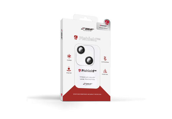 Zeelot Pishield Titanium Alloy Lens Protector for iPhone 15 / 15 Plus - Black