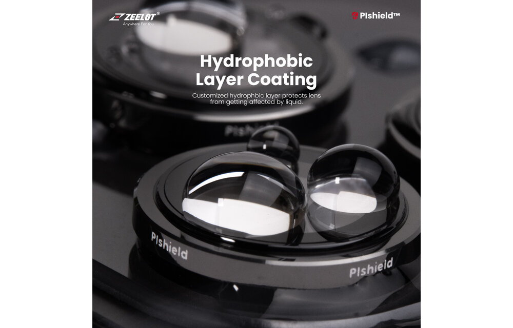 Zeelot Pishield Titanium Alloy Lens Protector for iPhone 15 / 15 Plus - Black