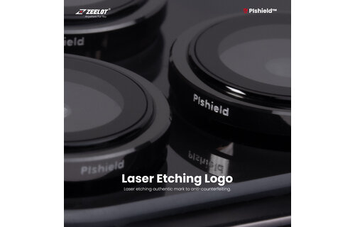 Zeelot Pishield Titanium Alloy Lens Protector for iPhone 15 / 15 Plus - Black