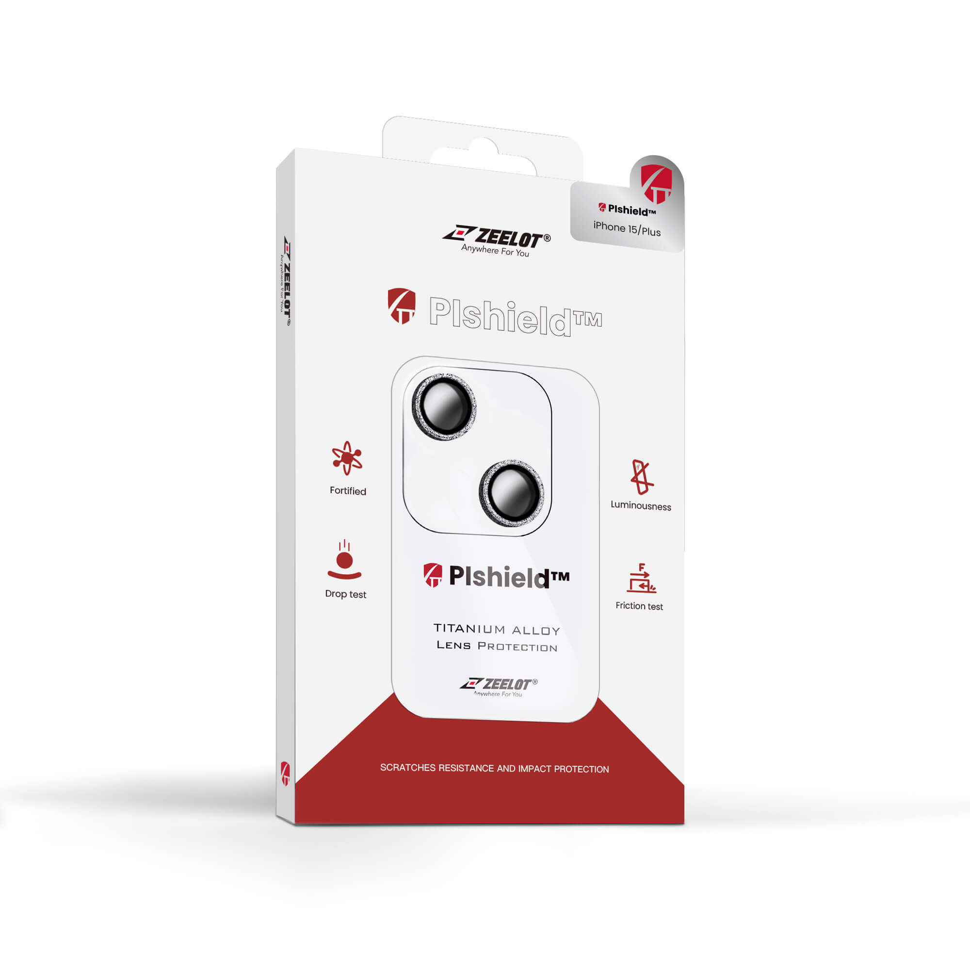Zeelot Pishield Titanium Alloy Lens Protector for iPhone 15 / 15 Plus - Diamond