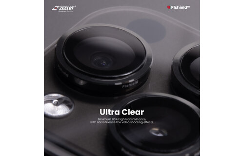 Zeelot Pishield Titanium Alloy Lens Protector for iPhone 15 / 15 Plus - Iridescent
