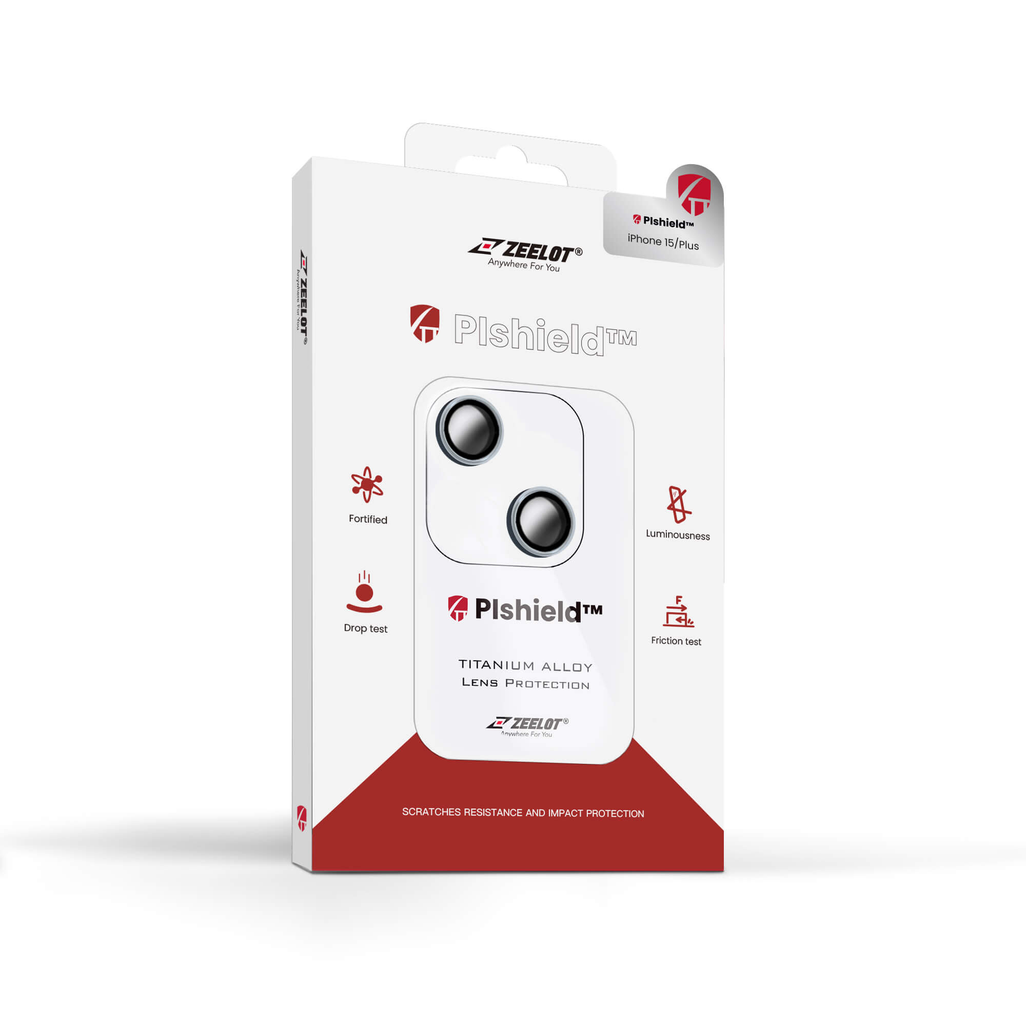 Zeelot Pishield Titanium Alloy Lens Protector for iPhone 15 / 15 Plus - Light Blue