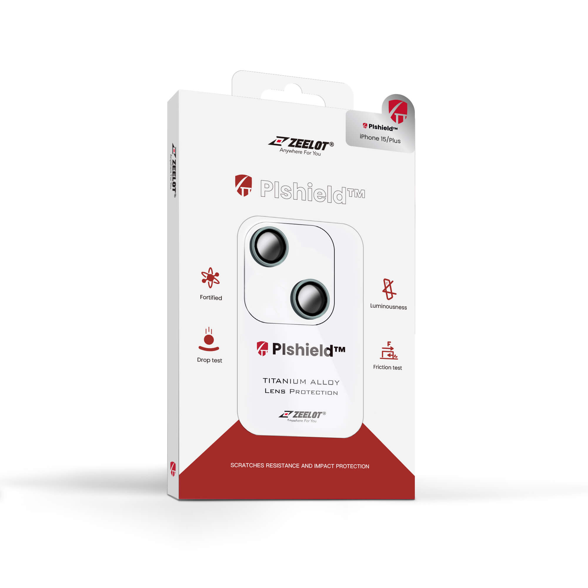 Zeelot Pishield Titanium Alloy Lens Protector for iPhone 15 / 15 Plus - Light Green