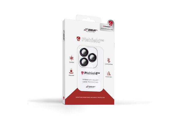 Zeelot Pishield Titanium Alloy Lens Protector for iPhone 15 Pro / 15 Pro Max - Iridescent