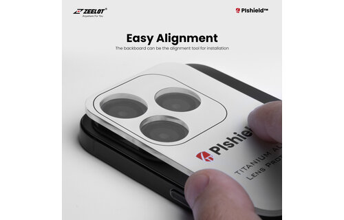 Zeelot Pishield Titanium Alloy Lens Protector for iPhone 15 Pro / 15 Pro Max - Iridescent