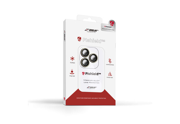Zeelot Pishield Titanium Alloy Lens Protector for iPhone 15 Pro / 15 Pro Max - Titanium Grey