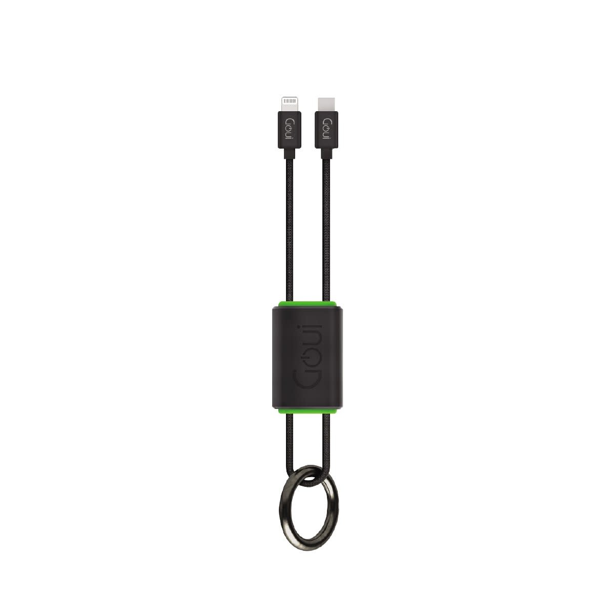 Goui Lock Lightning to Type-C key chain cable 27cm - Black