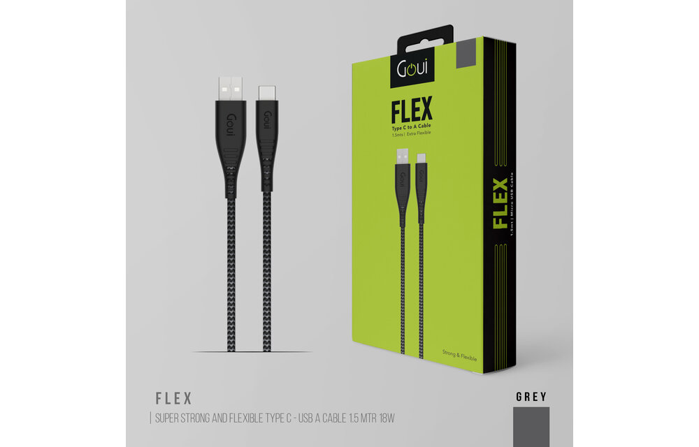 Goui Type C to USB A Cable 1.5m - Grey