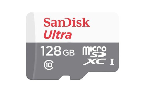 SanDisk Ultra microSD cards 100MB/s C10 White/ Gray - 128GB