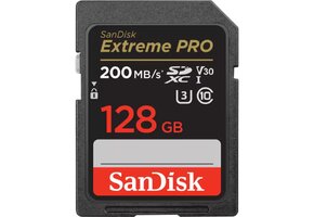 SanDisk Extreme PRO SDHC SDXC UHS-I Card 200MB/s 4K - 128GB