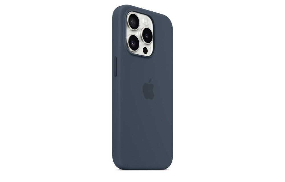 Apple iPhone 15 Pro Max Silicone Case with MagSafe - Storm Blue
