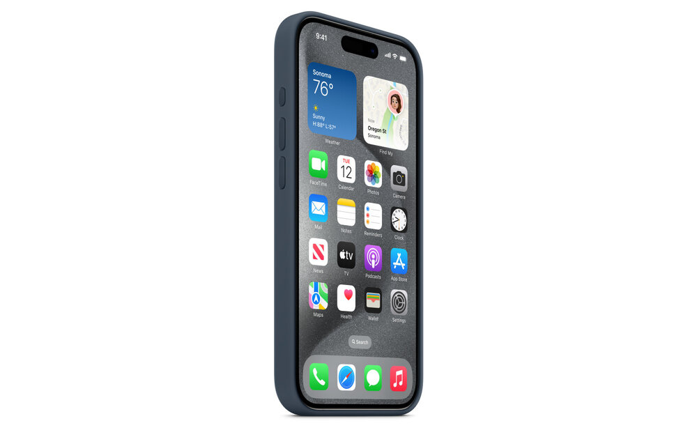 Apple iPhone 15 Pro Max Silicone Case with MagSafe - Storm Blue