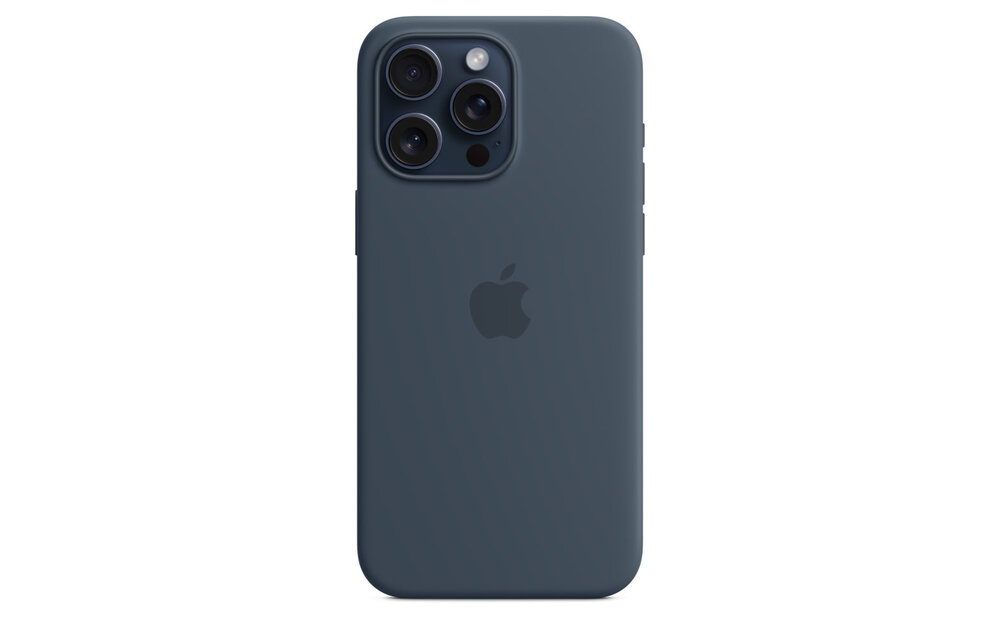 Apple iPhone 15 Pro Max Silicone Case with MagSafe - Storm Blue