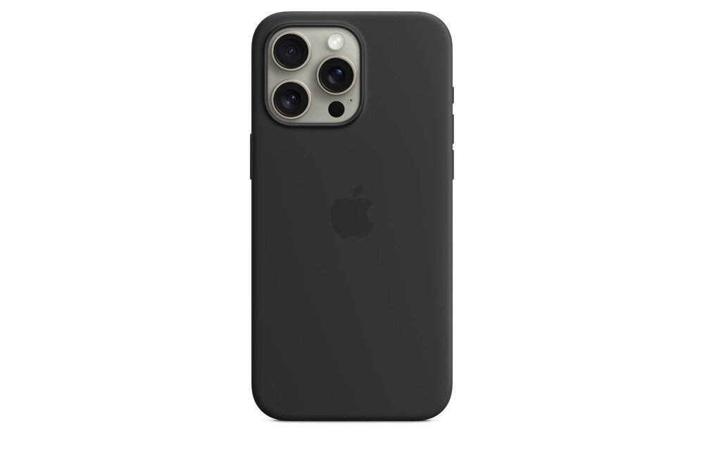 Apple iPhone 15 Pro Silicone Case with MagSafe - Black
