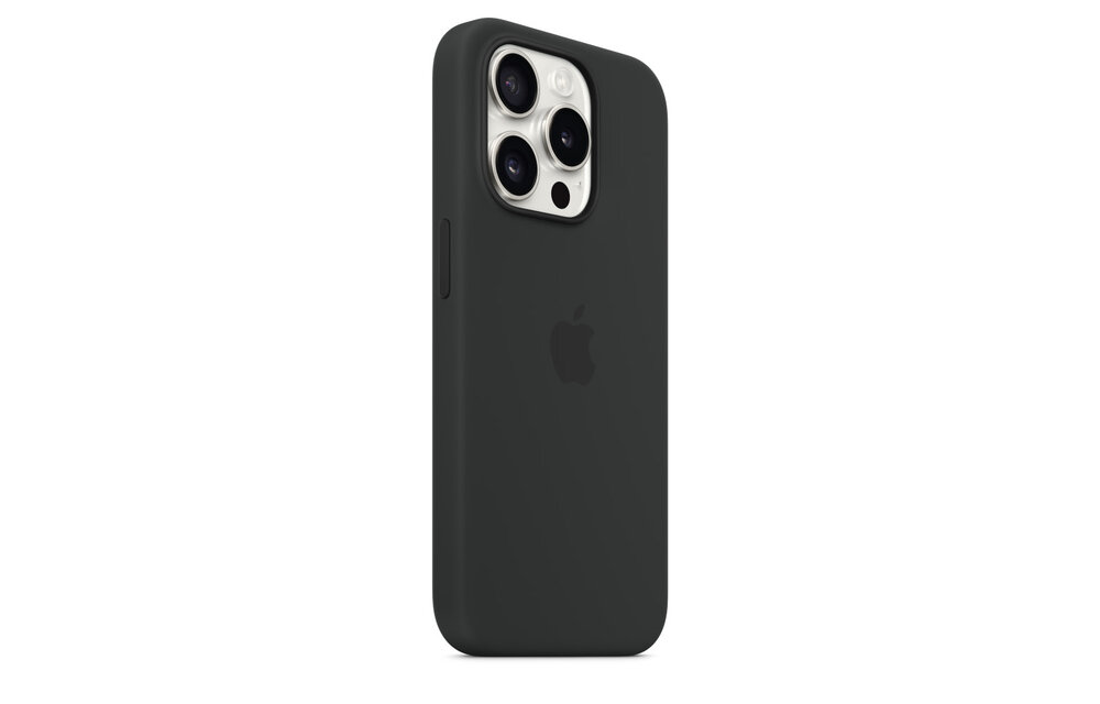 Apple iPhone 15 Pro Silicone Case with MagSafe - Black