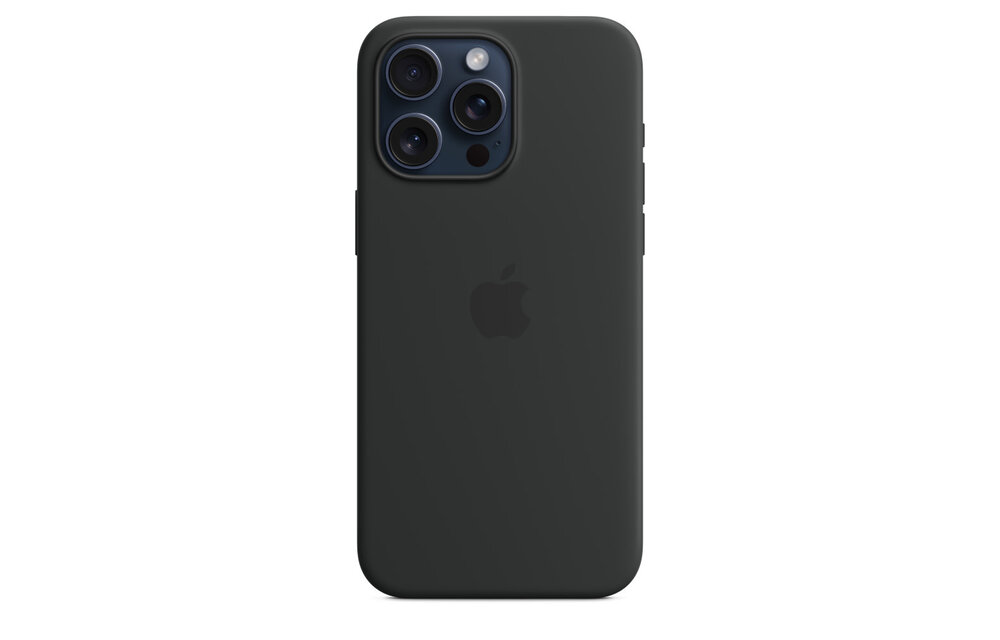 Apple iPhone 15 Pro Silicone Case with MagSafe - Black