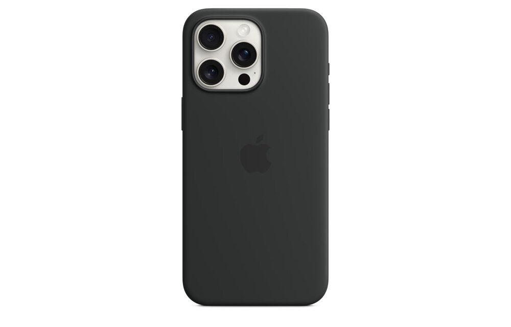 Apple iPhone 15 Pro Silicone Case with MagSafe - Black
