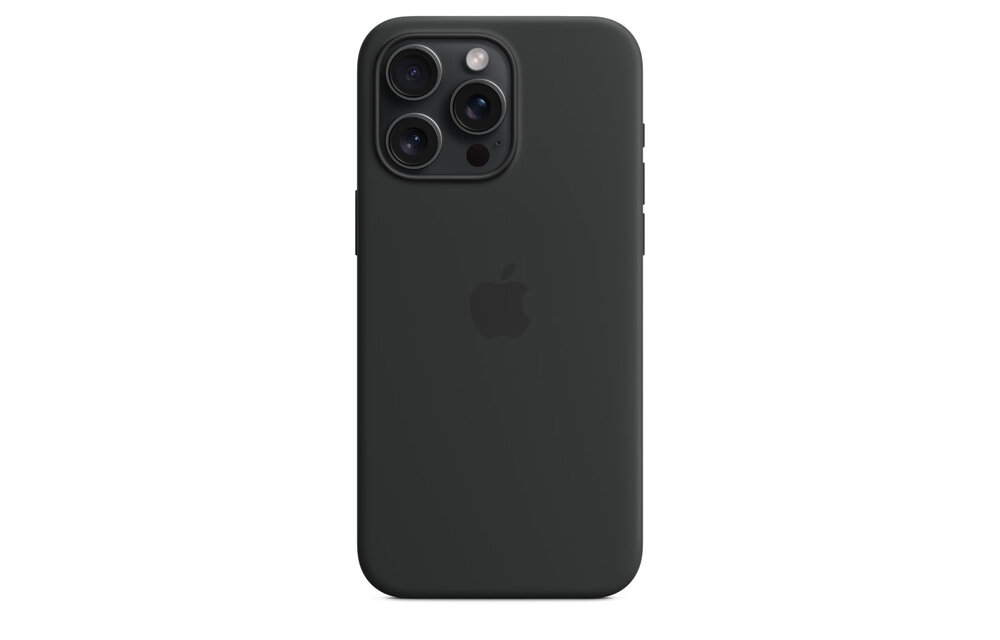 Apple iPhone 15 Pro Silicone Case with MagSafe - Black