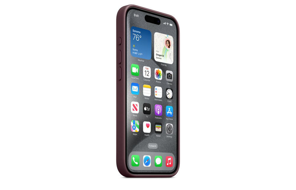 Apple iPhone 15 Pro FineWoven Case with MagSafe - Mulberry