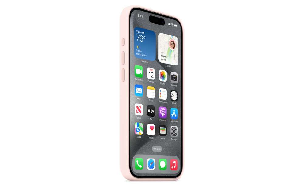 Apple iPhone 15 Pro Silicone Case with MagSafe - Light Pink