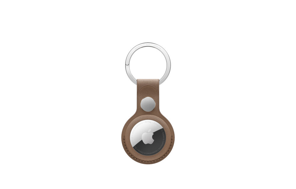 AirTag FineWoven Key Ring - Taupe