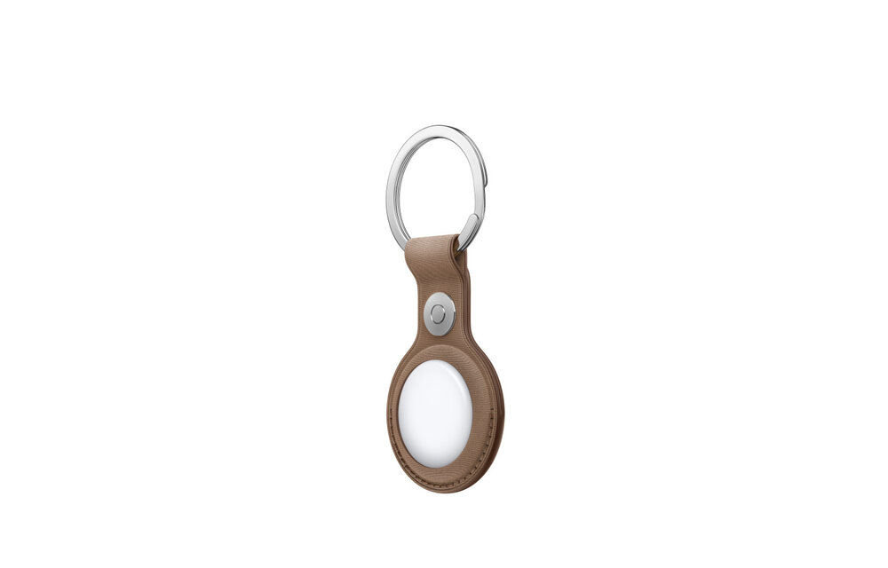 AirTag FineWoven Key Ring - Taupe