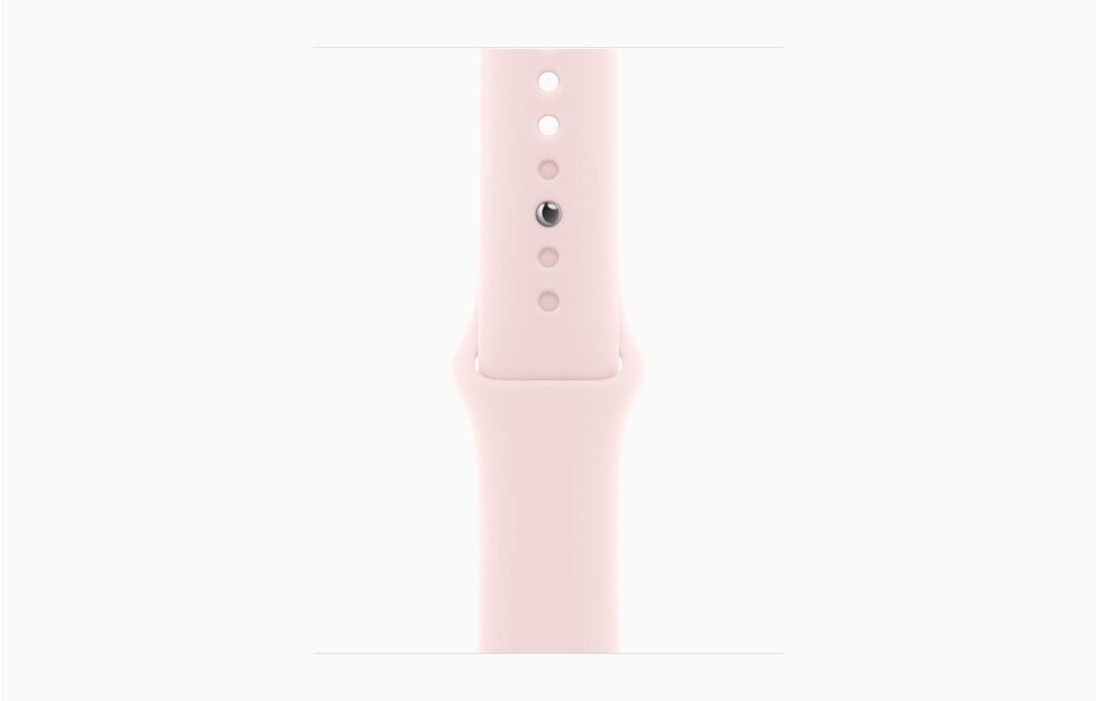 Apple Watch Series 9 GPS, 41mm Pink Aluminium Case with Light Pink Sport Band - M/L