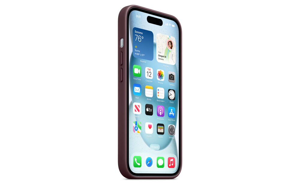 Apple iPhone 15 FineWoven Case with MagSafe - Mulberry
