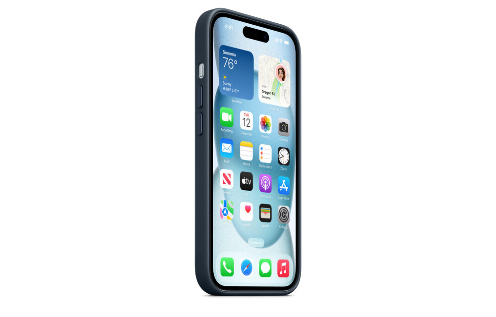Apple iPhone 15 FineWoven Case with MagSafe - Pacific Blue