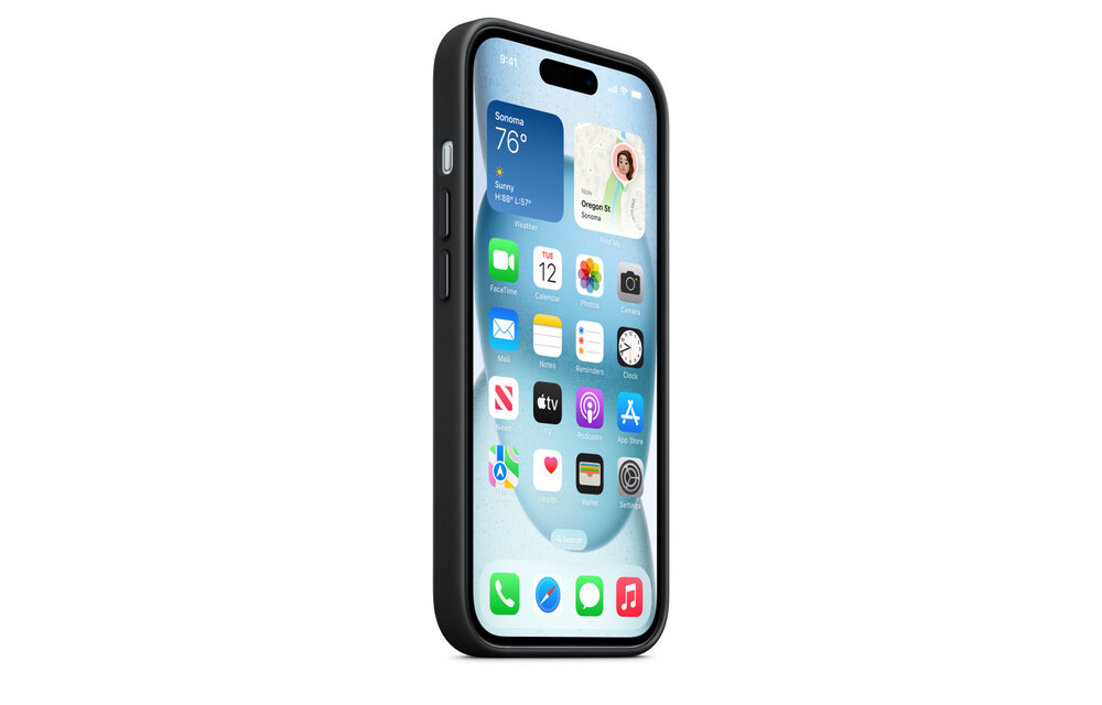 Apple iPhone 15 Plus FineWoven Case with MagSafe - Black