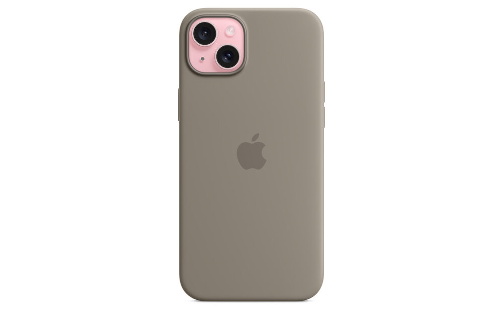 Apple iPhone 15 Plus Silicone Case with MagSafe - Clay