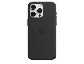 Apple iPhone 15 Pro Max Silicone Case with MagSafe - Black