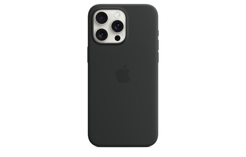 Apple iPhone 15 Pro Max Silicone Case with MagSafe - Black