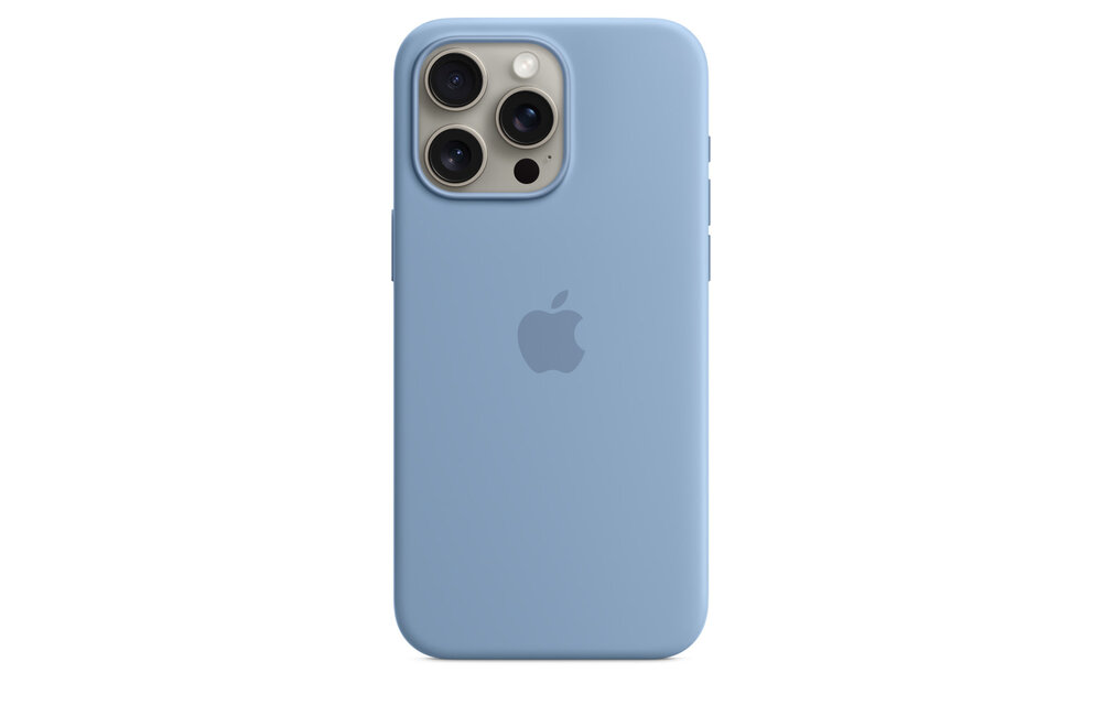 Apple iPhone 15 Pro Max Silicone Case with MagSafe - Winter Blue