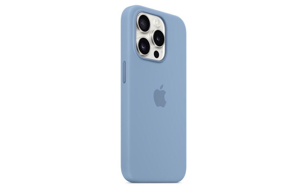 Apple iPhone 15 Pro Max Silicone Case with MagSafe - Winter Blue