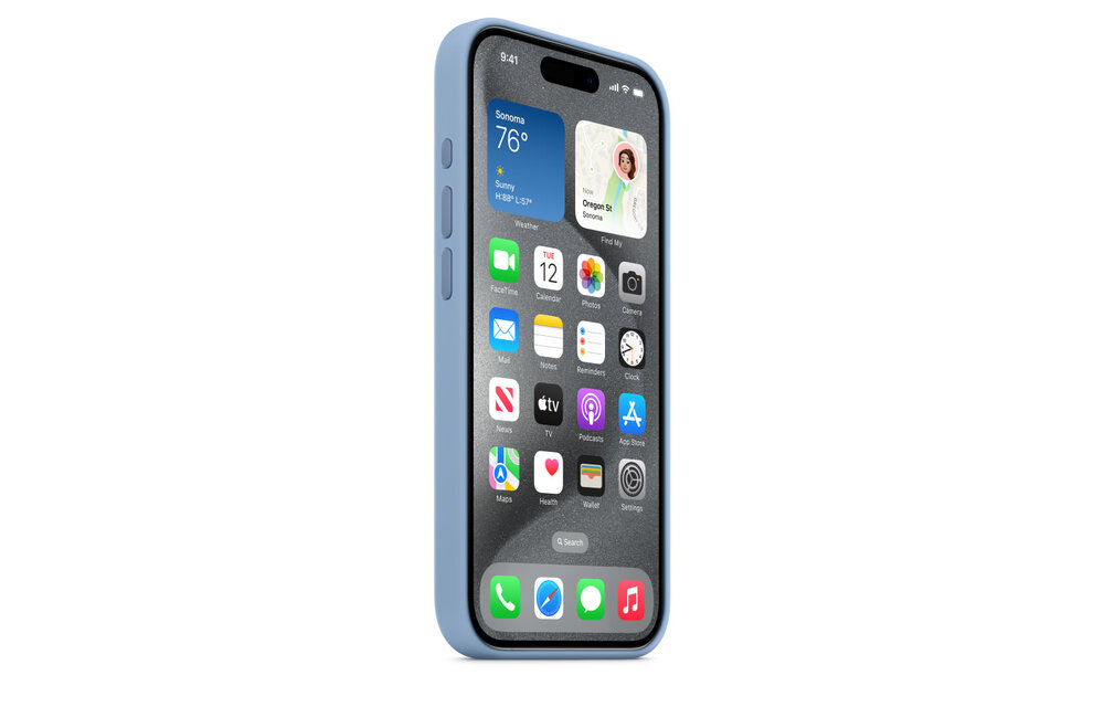 Apple iPhone 15 Pro Max Silicone Case with MagSafe - Winter Blue
