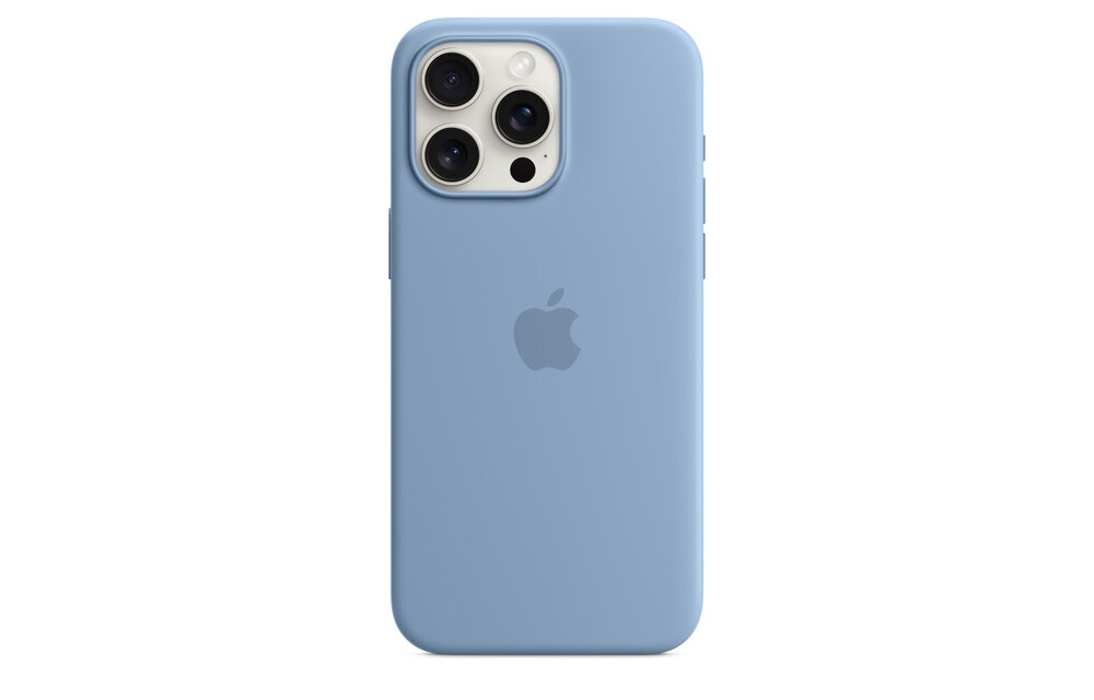 Apple iPhone 15 Pro Max Silicone Case with MagSafe - Winter Blue