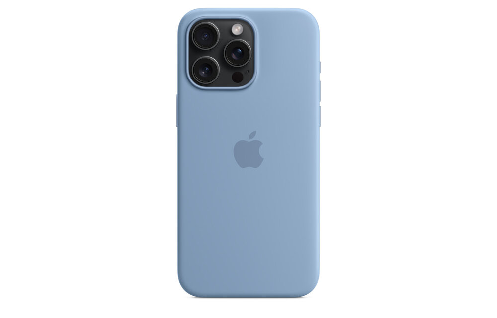 Apple iPhone 15 Pro Max Silicone Case with MagSafe - Winter Blue