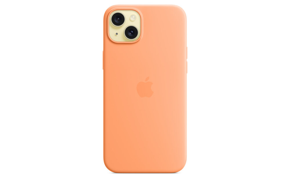 Apple iPhone 15 Silicone Case with MagSafe - Orange Sorbet