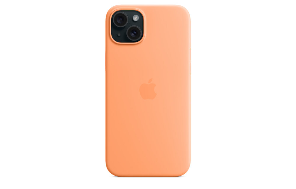 Apple iPhone 15 Silicone Case with MagSafe - Orange Sorbet