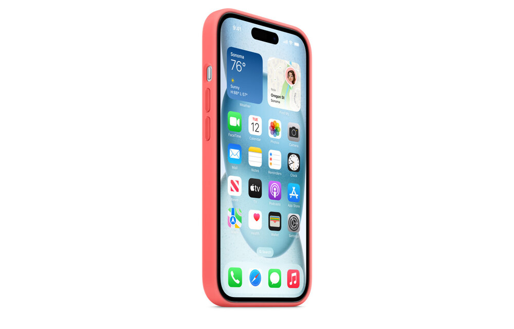 Apple iPhone 15 Silicone Case with MagSafe - Guava