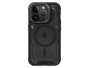 LAUT Crystal Matter MagSafe With Stand Case for iPhone 15 Pro Max - Black