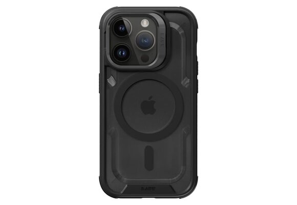 LAUT Crystal Matter MagSafe With Stand Case for  iPhone 15 Pro Max - Black