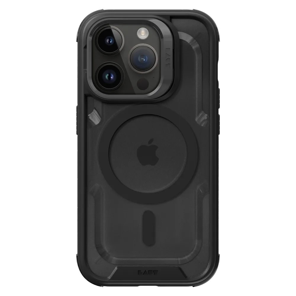 LAUT Crystal Matter MagSafe With Stand Case for iPhone 15 Pro Max - Black