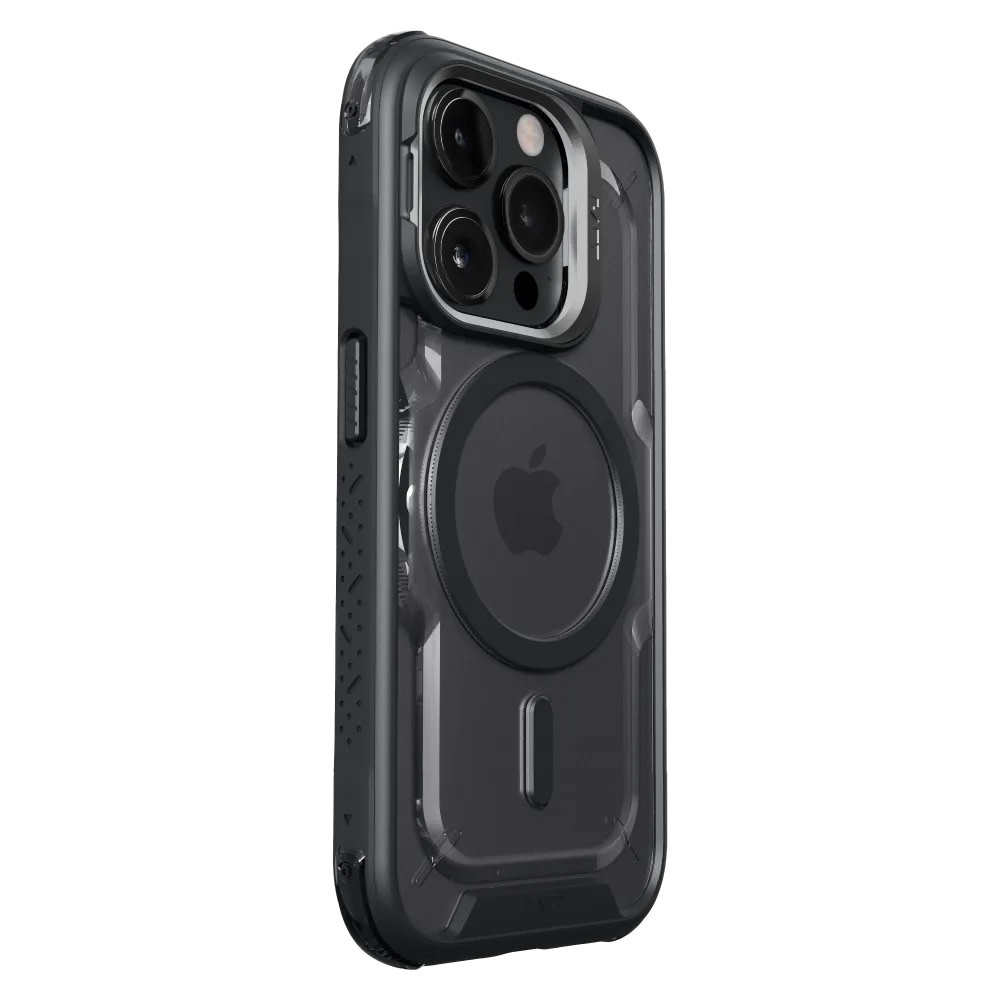 LAUT Crystal Matter MagSafe With Stand Case for iPhone 15 Pro Max - Black