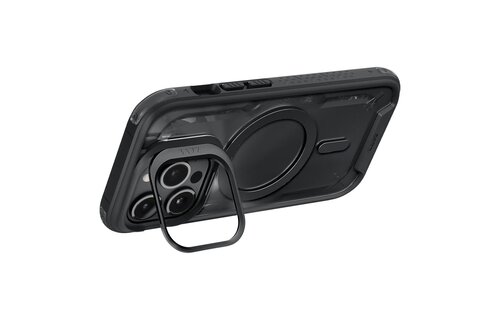 LAUT Crystal Matter MagSafe With Stand Case for  iPhone 15 Pro Max - Black