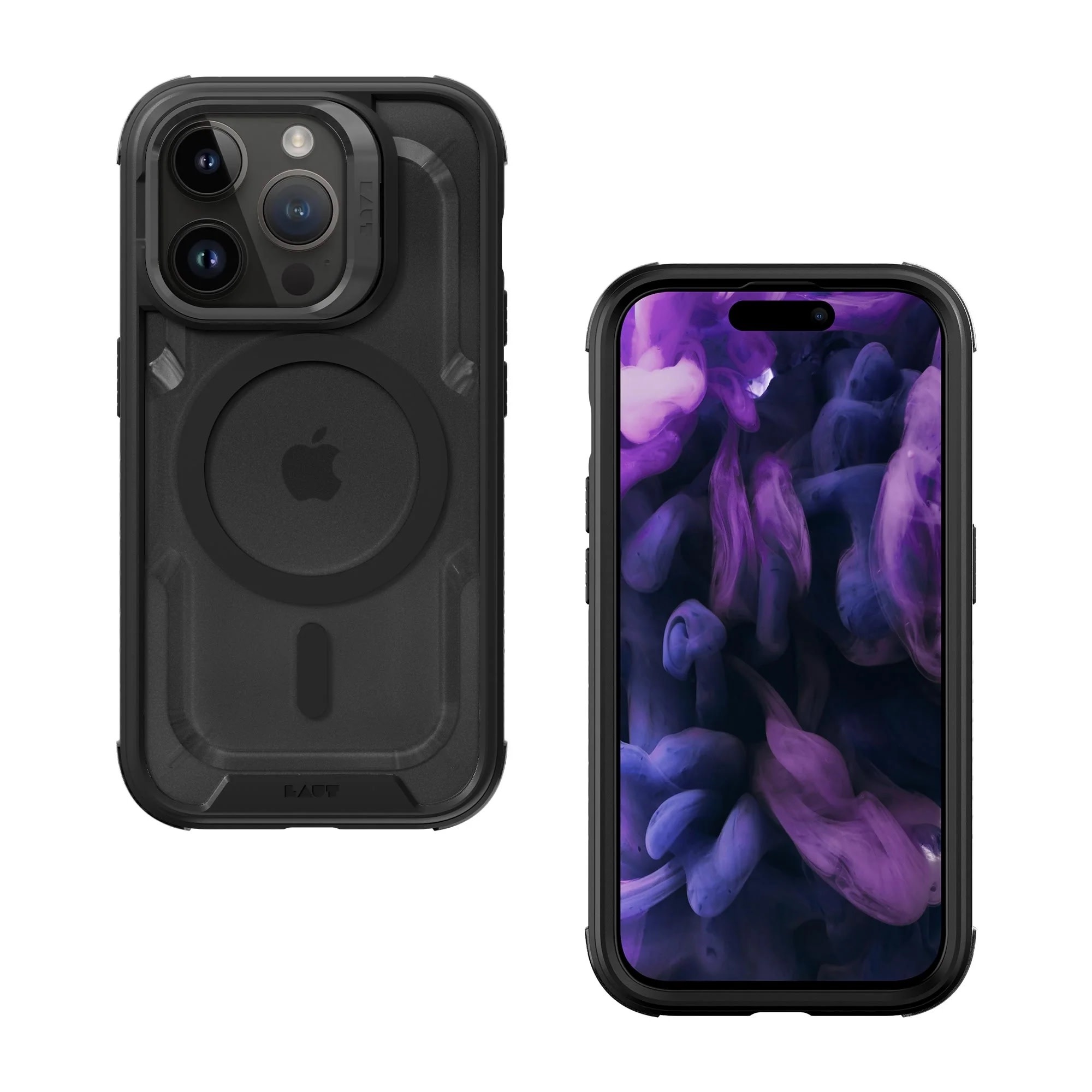 LAUT Crystal Matter MagSafe With Stand Case for iPhone 15 Pro Max - Black