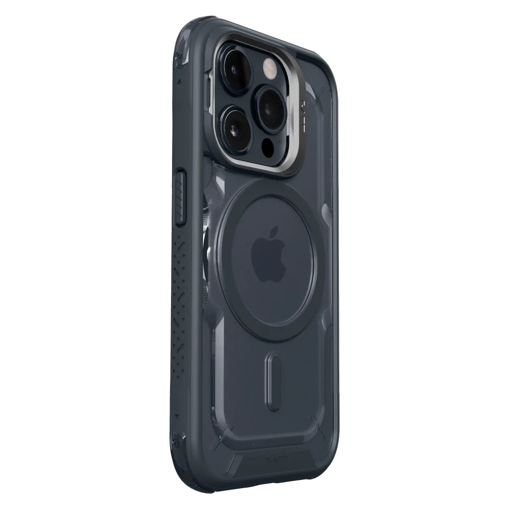 LAUT Crystal Matter MagSafe With Stand Case for  iPhone 15 Pro Max - Blue